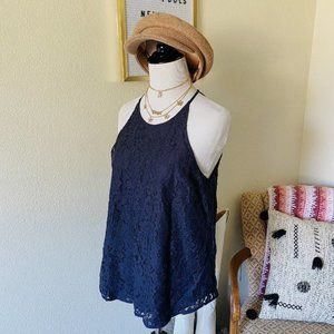 Navy Blue Halter Top Size Small